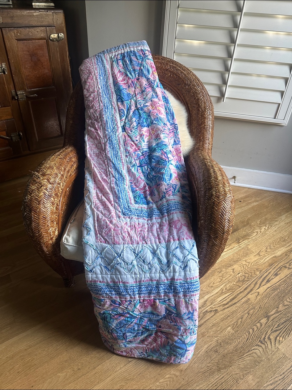 LILLY PULITZER FOR POTTERY BARN KIDS TEEN DORM TWIN QUILT